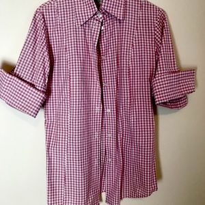 B. Bell Cotton Shirt With Cuffed Shirt Sleeves